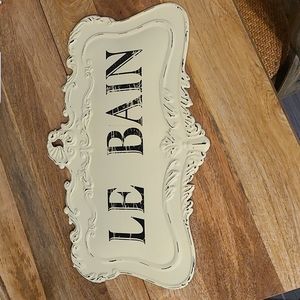 Metal French Bathroom Sign